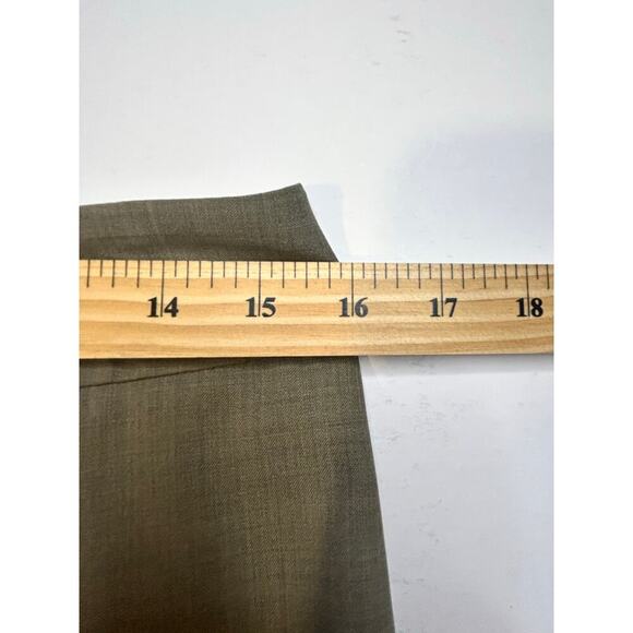 Tommy Bahama women's wool lightweight stretch mid rise olive green pants size 8 - Picture 7 of 9